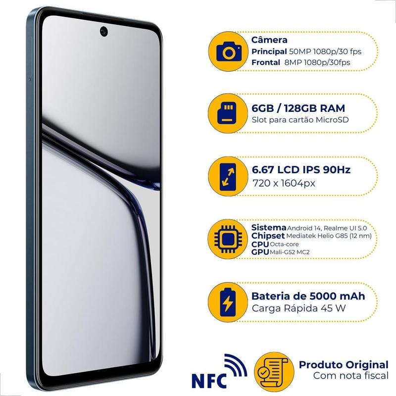 Celular Realme C65 Dual Sim 128 Gb 6 Gb Ram Smartphone - Realme